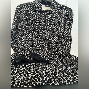 CB Casual Animal Print Zip Up Soft Jacket